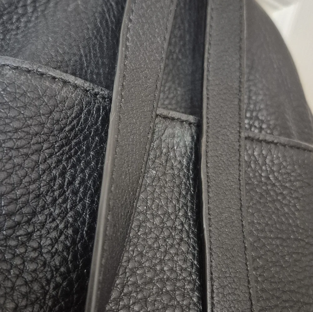 Rebecca Minkoff Julian Backpack Black Pebbled Leather Center Zip Restored
